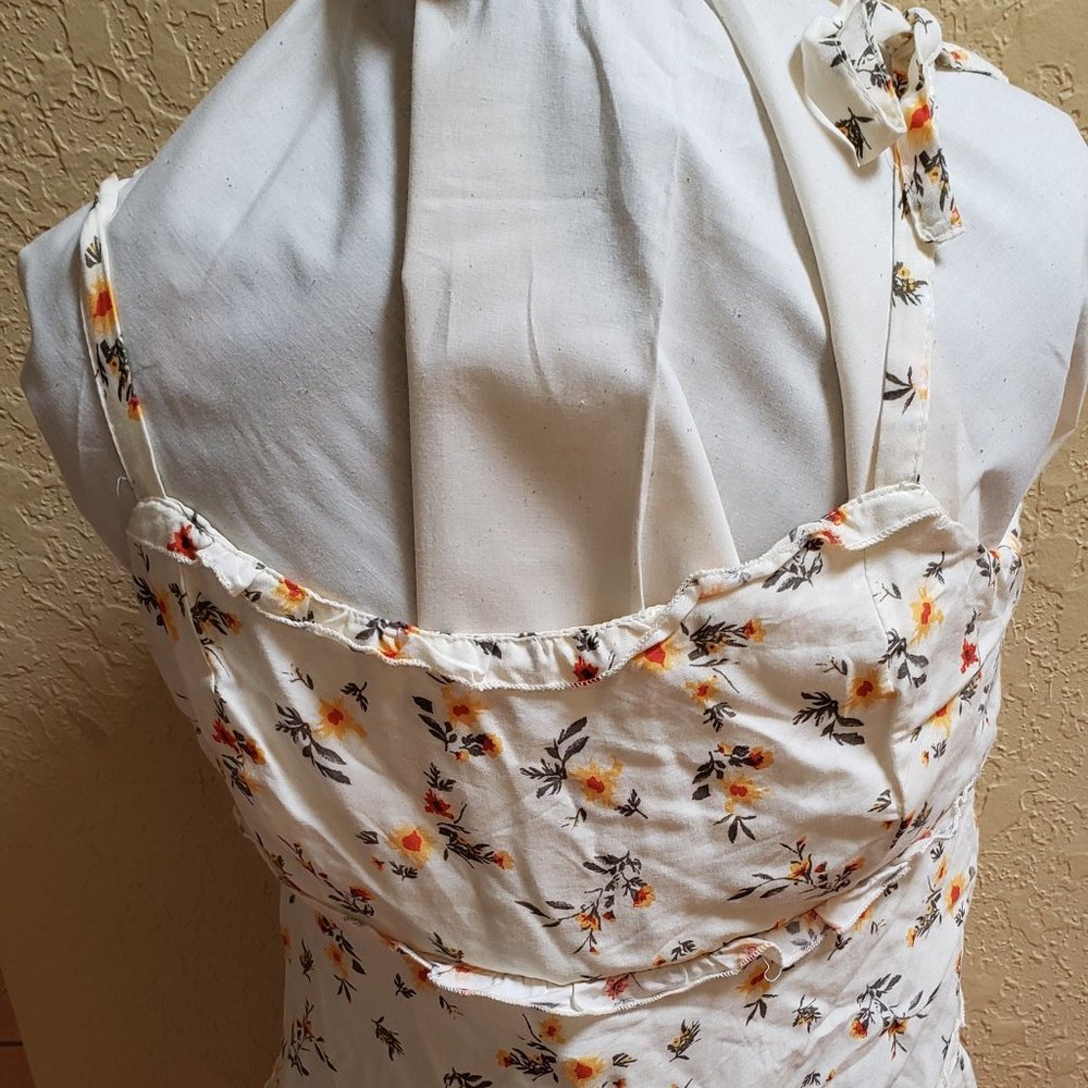 J for Justified Cream dress with yellow flowers Size L